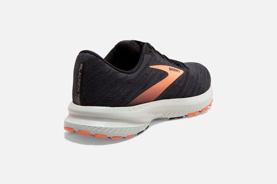 Brooks Israel Launch 7 Road Running Shoes Womens - Black/Orange - FUK-079485